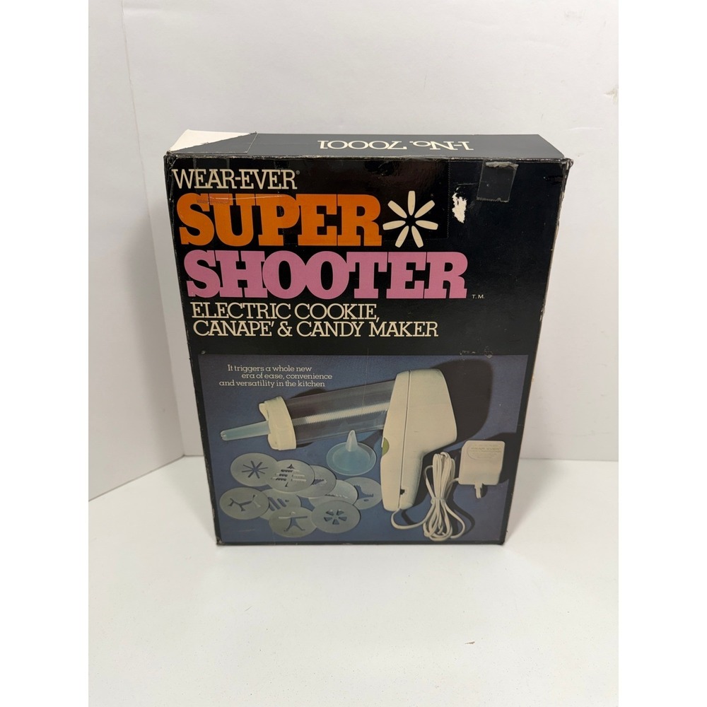 Wear-Ever Super Shooter Electric Cookie Canape Candy Maker‎ 70001 Vintage White